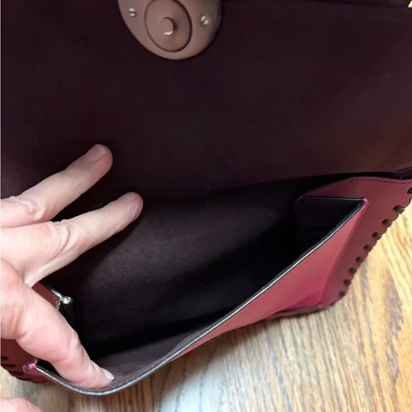 COACH 76034 Dreamer Shoulder Bag In Colorblock adjustable/interchangeable straps - Picture 8 of 11